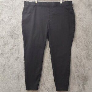 Terra & Sky Black Plus Size 3X (24W-26W) Stretch Jeggings Pants